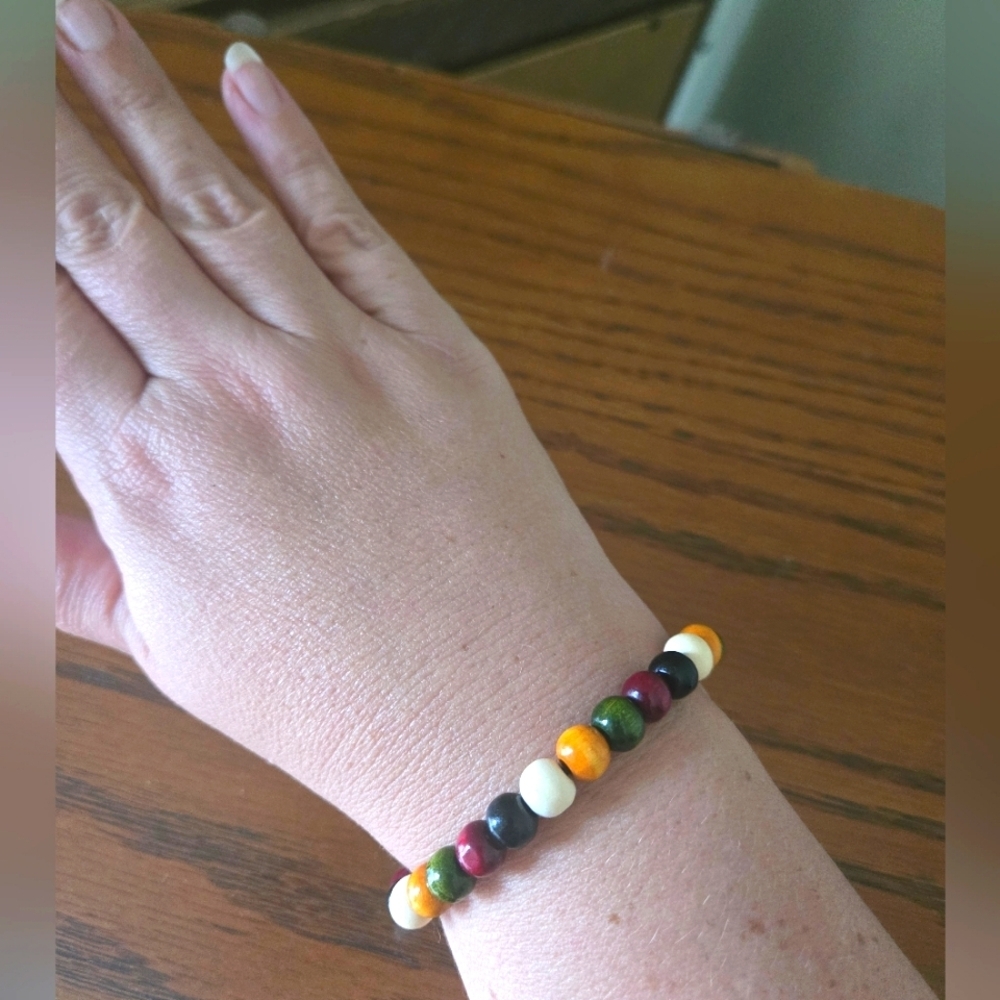 💖 Tibetan buddhist Prayer Bracelet NEW Wooden Beaded Stretch Bracelet Jewelry